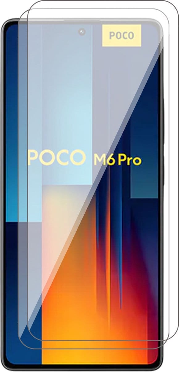 Screenprotector geschikt voor Poco M6 Pro - 2x Glas Screen Protector