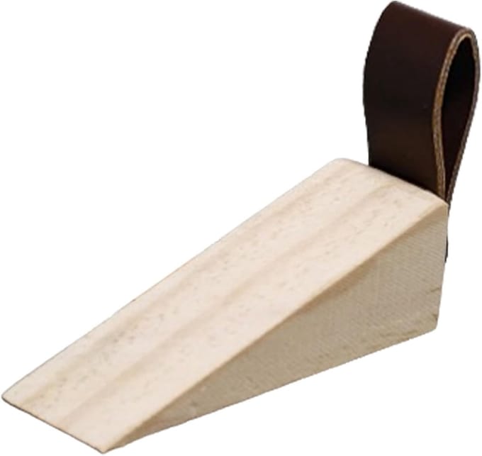 Houten Deurstop - Deurwig Antislip - Deuren Beveiligen - Massief Hout - 10 cm - Bruin