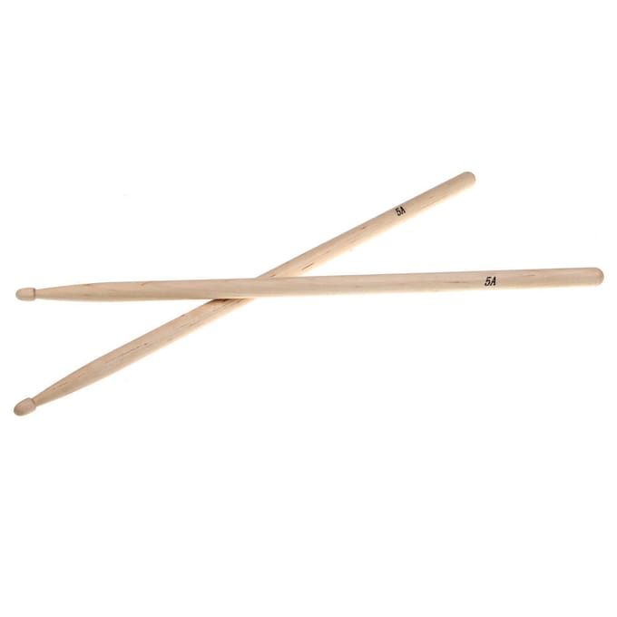 Paar 5A esdoornhouten drumsticks voor drumstel lichtgewicht professioneel beige