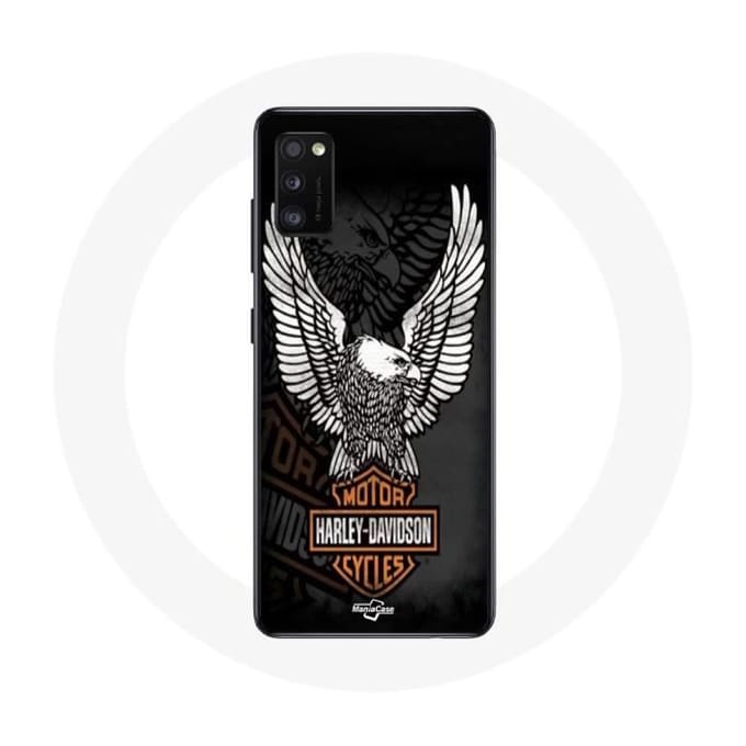 Coque - Harley Davidson - Galaxy A41 - Noir - Aigle logo - Rigide
