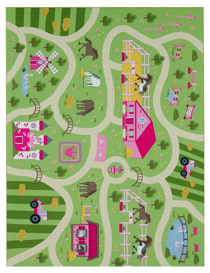 Kindertapijt Bini groen 80x150 cm
