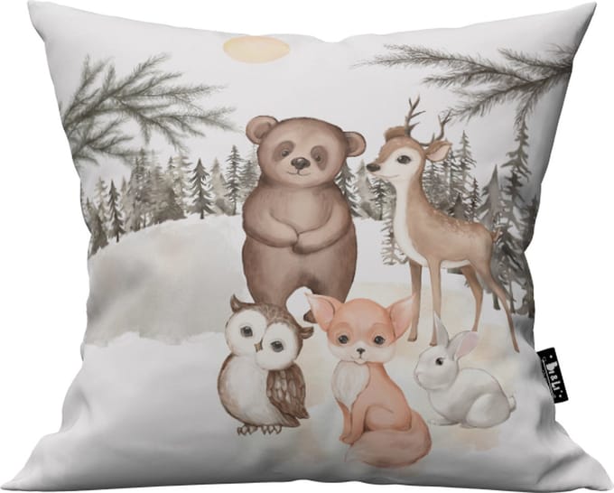 kussen Magic forest- bosdieren- kinderkamer-kinderkamerdecoratie-kinderkameraccessoires