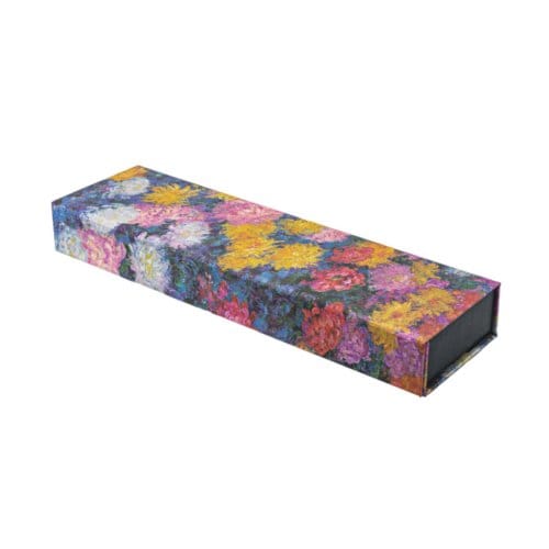 Paperblanks pencil case, formaat 22 x 3 x 6,5 cm - monet's chrysanthemums
