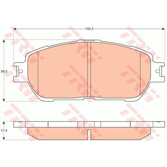 Remblokset TRW GDB3612, voor