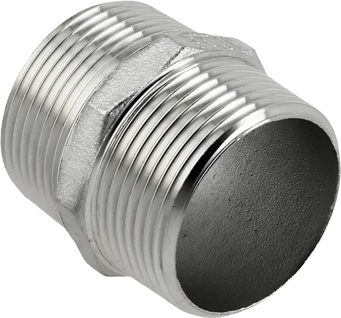 Bonfix RVS Dubbele nippel 1″ buitendraad