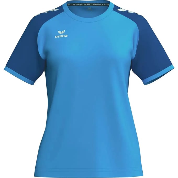 Erima Wings Shirt Korte Mouw Dames - Curaçao / New Royal | Maat: 40