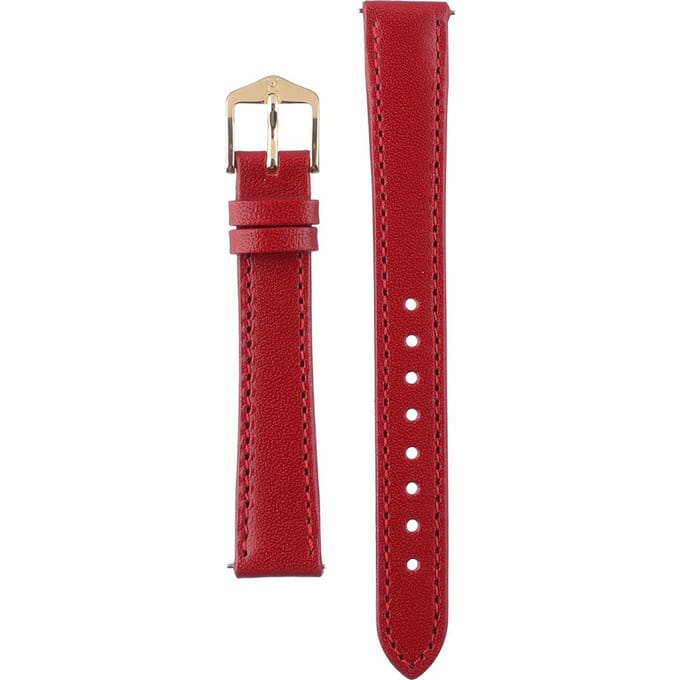 Hirsh Horlogeband Osiris Rood - Leer - 14mm