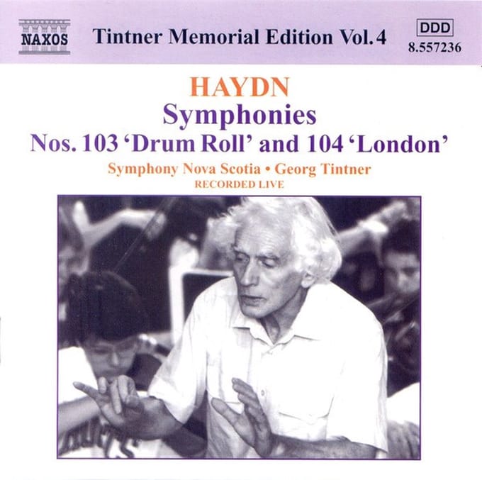 Symphony Orchestra Nova Scotia, Georg Tintner - Haydn: Symphonies Nos. 103 'Drum Roll' And 104 'London' (CD)