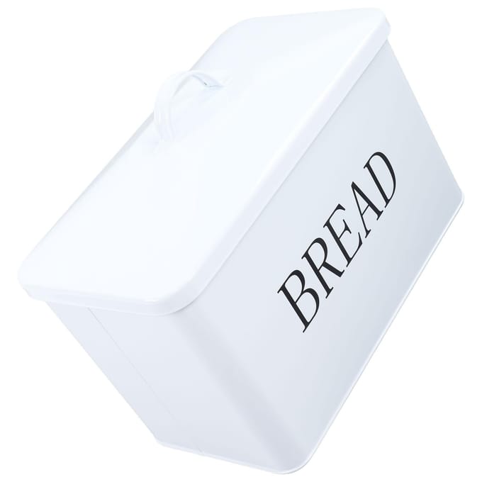 Petite Boîte à Pain Grande Capacité Sûre Inodore Design Compact Poignée Portable Base Antidérapante Pain white