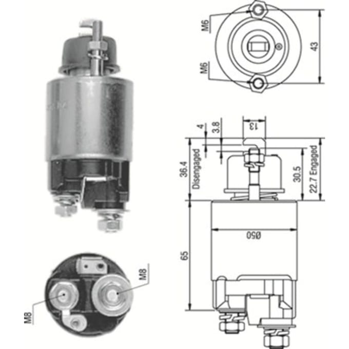 Magneetschakelaar, starter MAGNETI MARELLI 940113050230