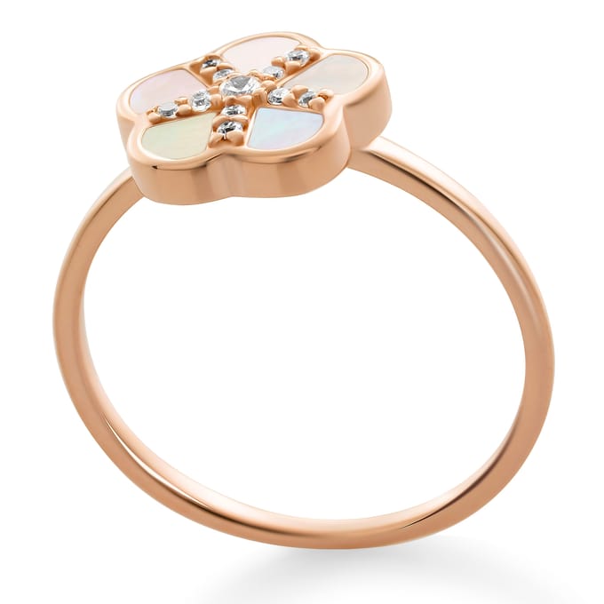 Orphelia 'Daisy' Dames 925 Sterling Zilveren Ring - Roze ZR-7585/RG