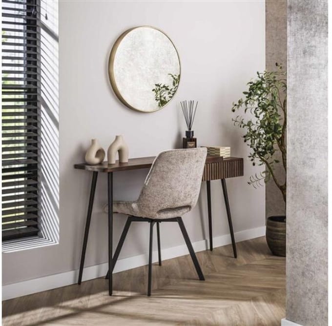 Haltafel Carve - Massief acacia drift brown