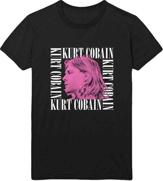 Kurt Cobain - Head Shot Frame Heren T-shirt - M - Zwart