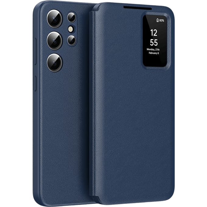 CaseBody Samsung Galaxy S24 Ultra Smart Cover Blauw