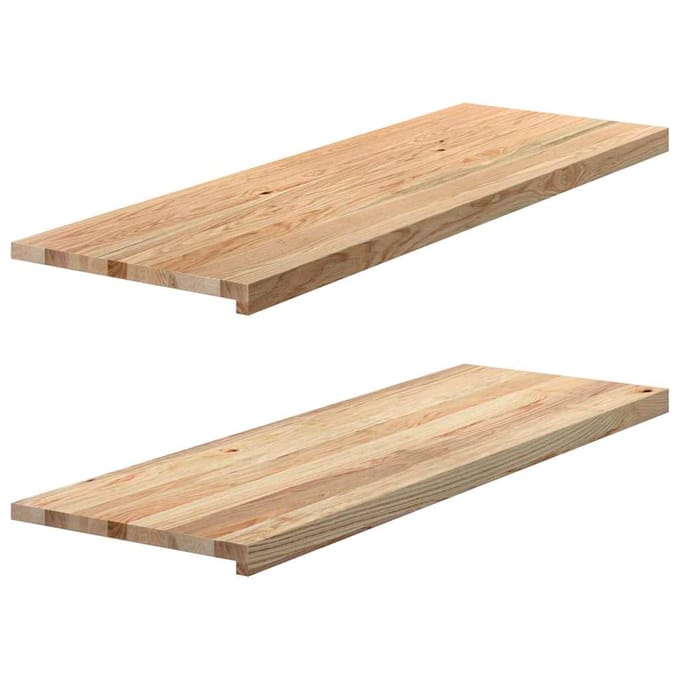 vidaXL - Vensterbanken - 2 - st - onbehandeld - 120x40x2 - cm - massief - eikenhout