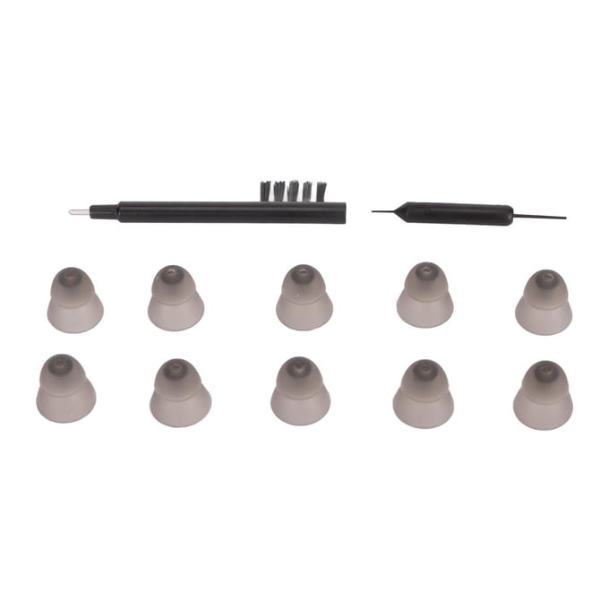 10 stuks Gehoorapparaat Vervangende Koepels Dubbele Lagen Geluidsversterker Oordopje Tip voor Resound Zwart S Small Size 8mm gray