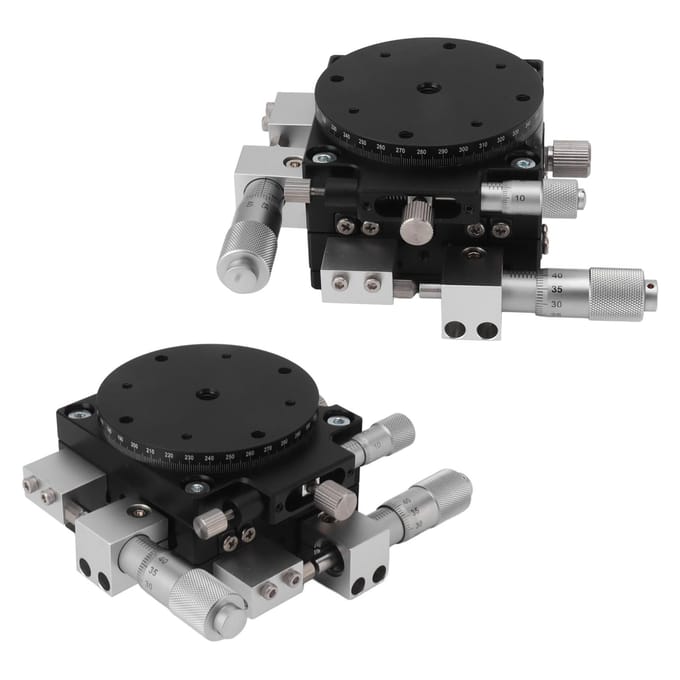 Handmatige Lineaire Positioneringstafel XYR 3 Assen Micrometer Verstelbaar Lager Afstemplatform Schuivend black