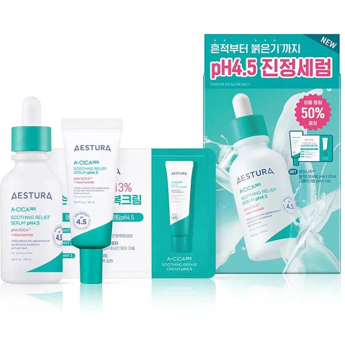 A-CICA 365 Kalmerend Verlichtend Serum pH4.5 40ml Speciale Set (+Serum 20ml+Crème 1ml) blue