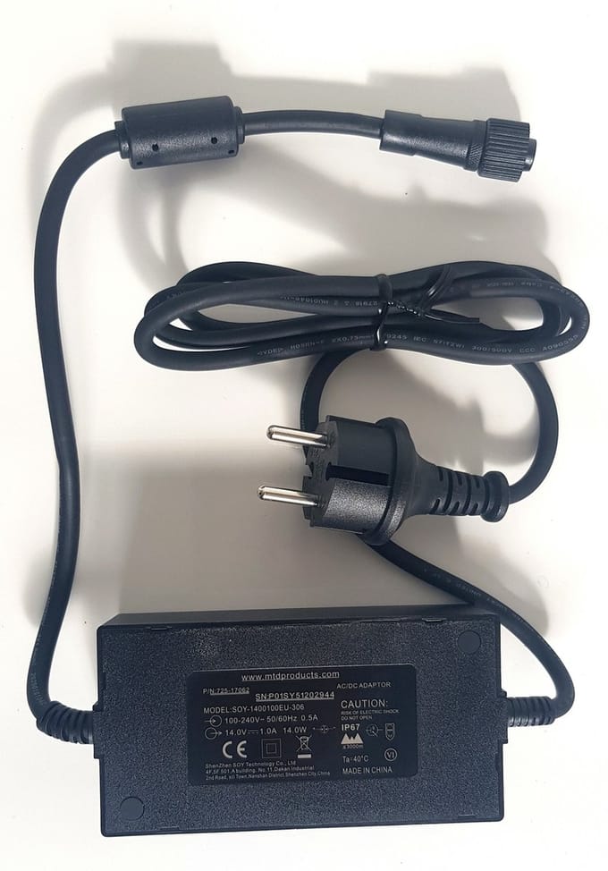Robomow RT voeding - robotmaaier - voeding voor RT300 en RT700 - power supply 14V 1Ah