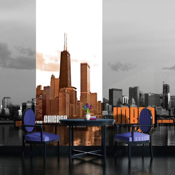 City Skyline Photo Wallcovering