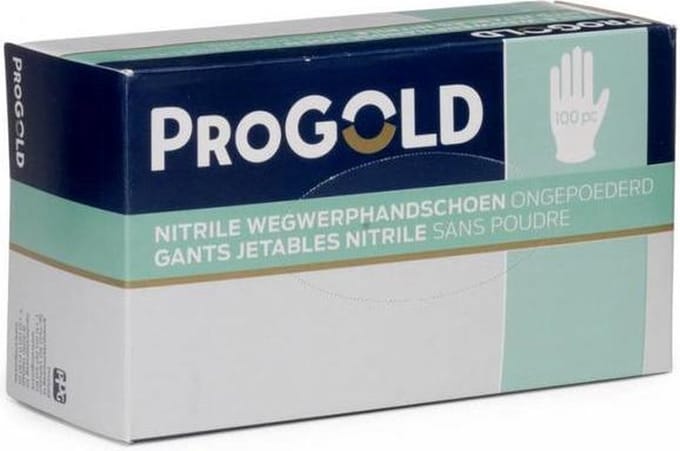 PROGOLD WEGWERPHANDSCHOENEN NITRILE XL 100x