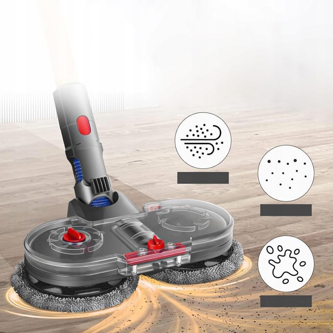 Rosfix Mopborstel Vervanging - Multifunctioneel Mopaccessoire - 160 rpm - Geschikt voor Dyson