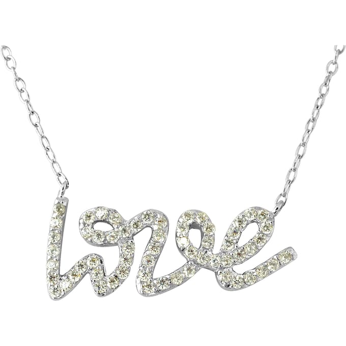 Ketting "liefde" zilver zirkoniumoxiden 925