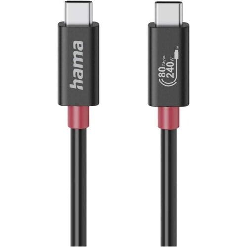 Hama Usb-c-kabel, E-marker, Usb4 Gen4, 80 Gbit/s, 5 A, 240W, 1,00m (00200799)