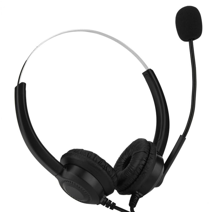 Dempen Functie Callcenter USB Headset Geluidsonderdrukkende USB Callcenter Headset met Microfoon zwart