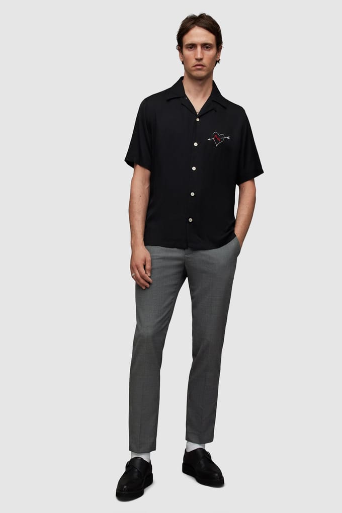 AllSaints Penfold Trouser Black/grey Taglia: W32 | Pantaloni Outlet | Uomo | Nero