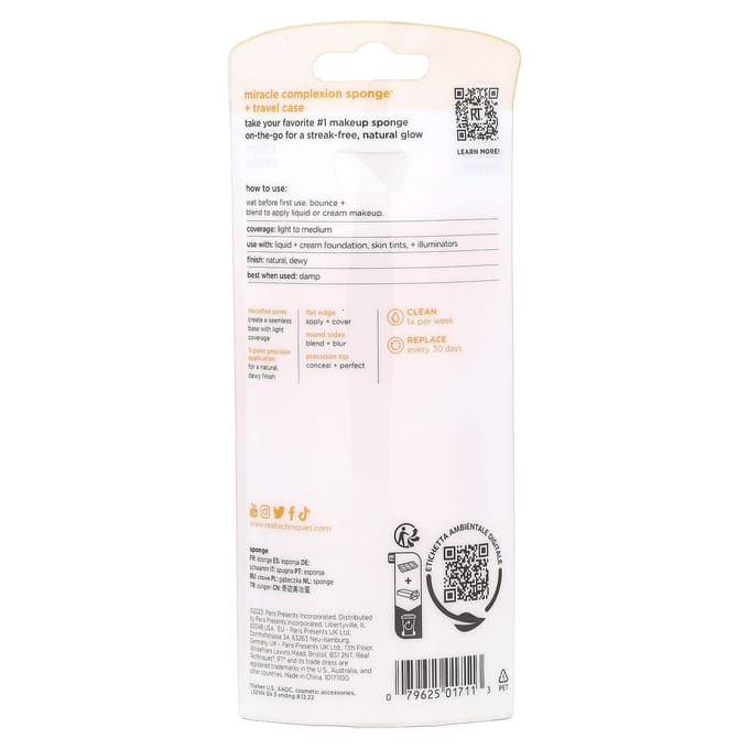 Miracle Complexion Sponge® + Reisetui, Set van 2 beige