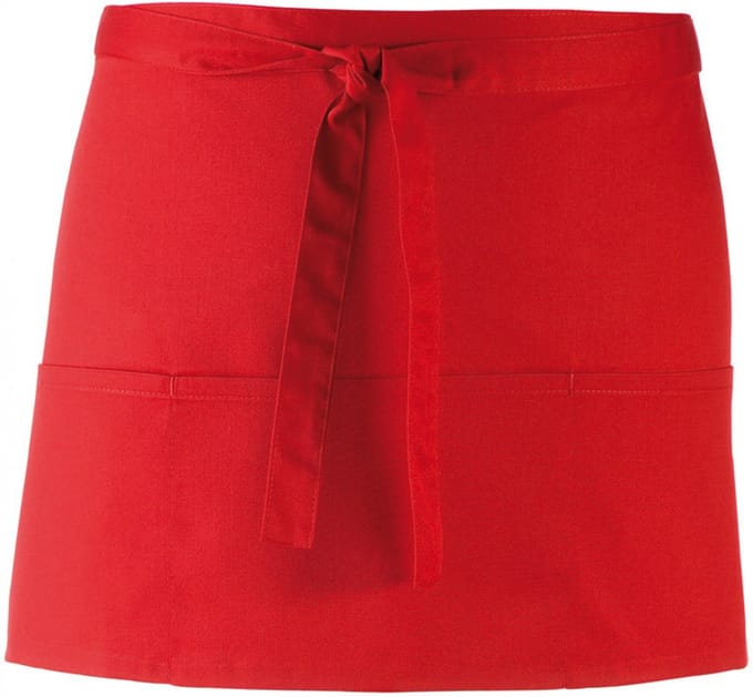 Schort/Tuniek/Werkblouse Unisex One Size Premier Red 65% Polyester, 35% Katoen