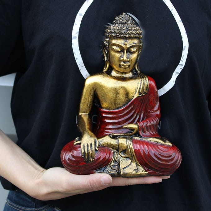 Rood & Gouden Boeddha - Groot