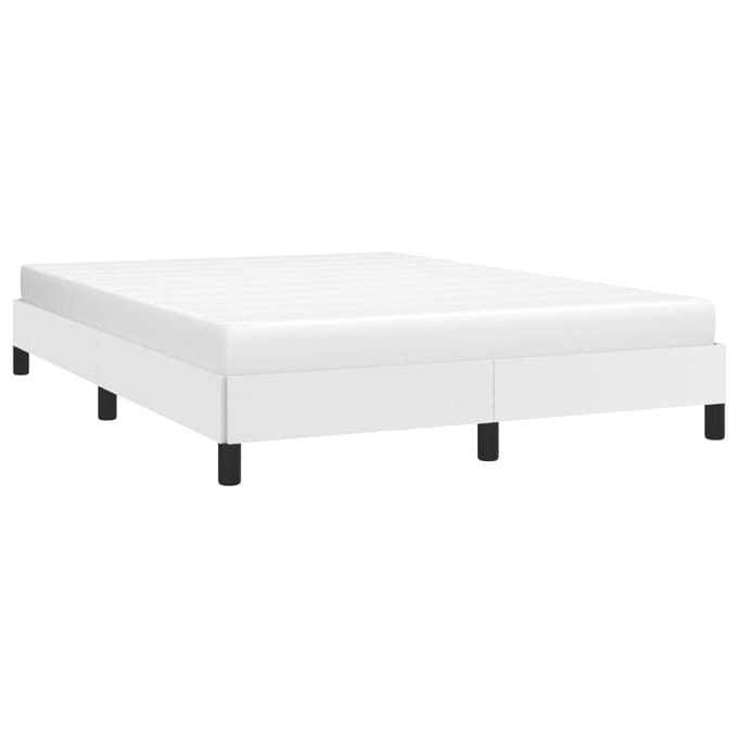 vidaXL - Bedframe - kunstleer - wit - 140x200 - cm
