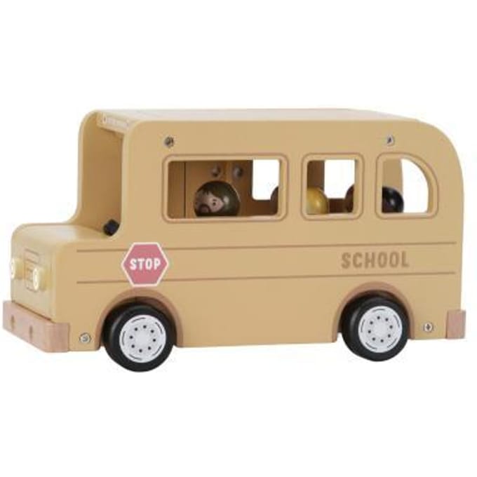 Little Dutch Schoolbus met poppetjes FSC Houten speelgoed
