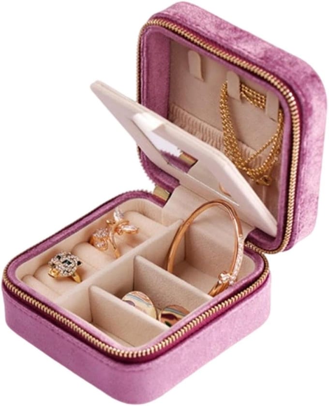 Juwelendoos Organizer - Reis Pouch - Sieraden Opbergen - Zachte Voering - Compact Formaat - A