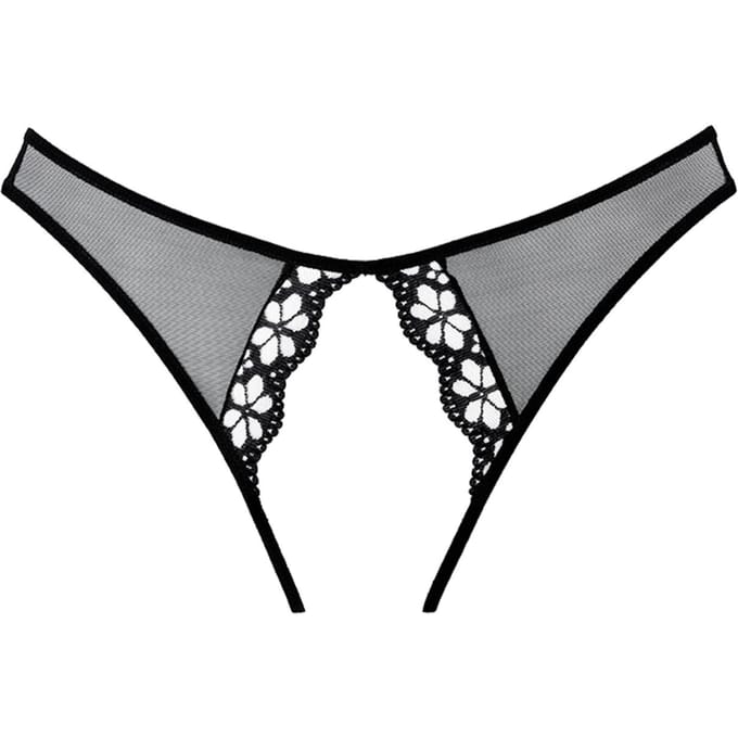 Adore Mirabelle slip met open kruis – Zwart