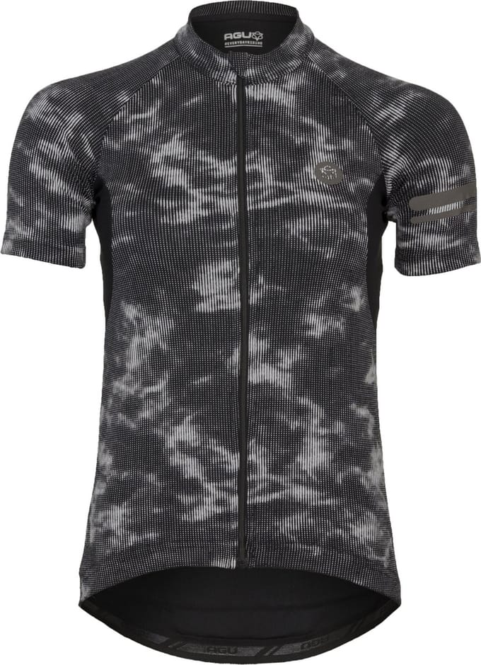 AGU Reflective Fietsshirt Essential Dames - Zwart - XS - Reflecterende print