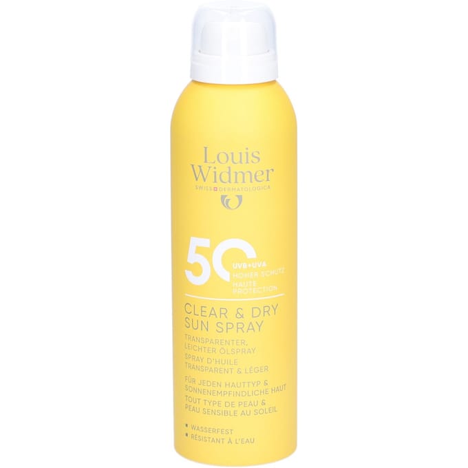 Louis Widmer Clear & Dry Sun Spray SPF50 Licht Geparfumeerd 200 Zonnecrème