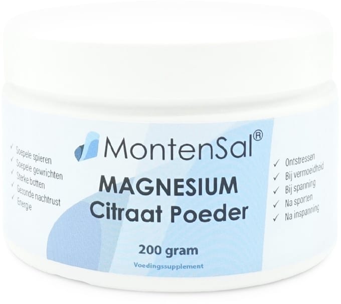 MontenSal - Magnesium Citraat Poeder - 200 gram