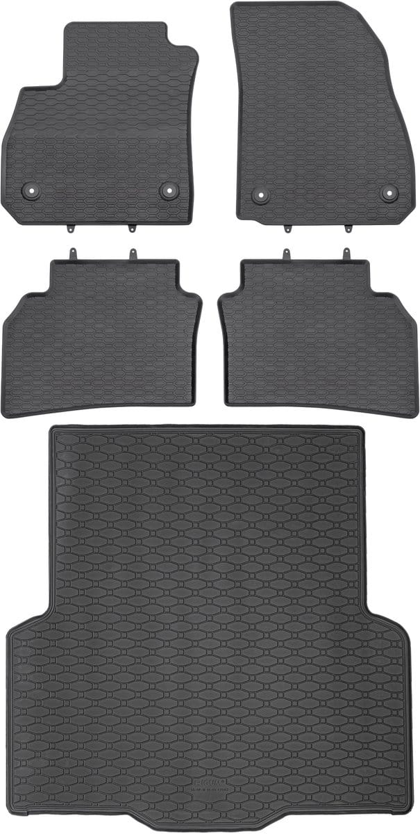 Max-Dywanik Rigum + Geyer - Opel Insignia B - Zwarte Rubber Matten - Perfecte Pasvorm