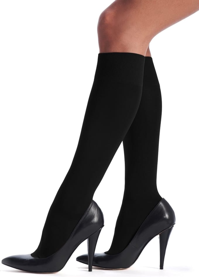 Oroblu Mi-Bas Different 80 Kniekousen - Kleur Zwart - Maat 36-38