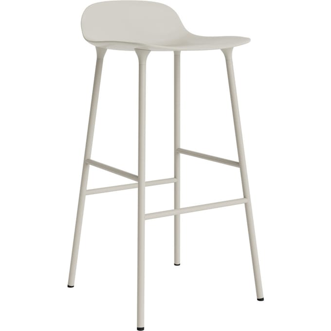 Normann Copenhagen Form barkruk met metalen frame - NormannCopenhagenFormLightGrey - 75 cm