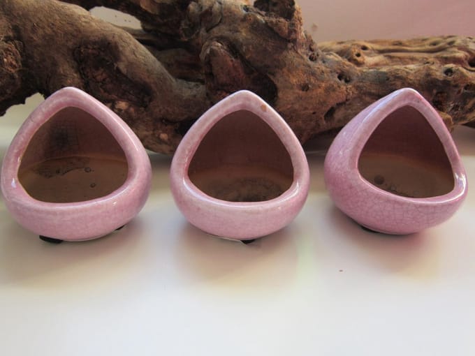 Brynxz - waxinelichtjeshouder - set van 3 - Brynxz - Vintage roze - 8x8 cm