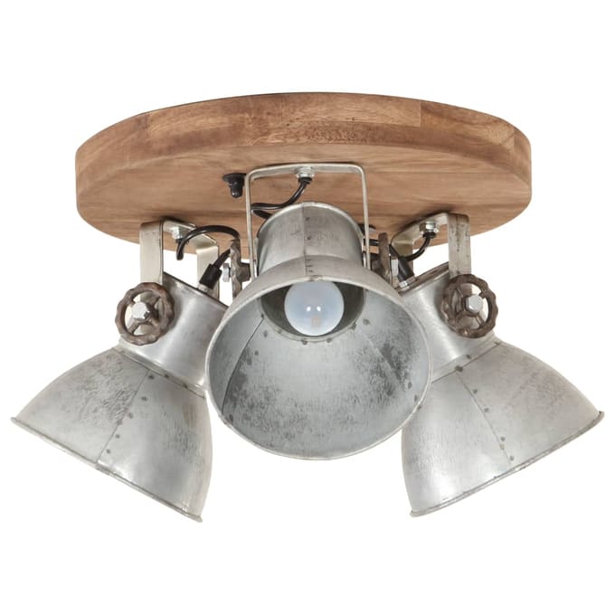 vidaXL Plafondlamp industrieel 25 W E27 42x27 cm zilverkleurig