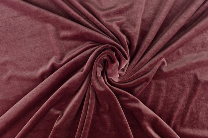 10 meter stretch fluweel - Lila - 93% polyester - 7% elastaan