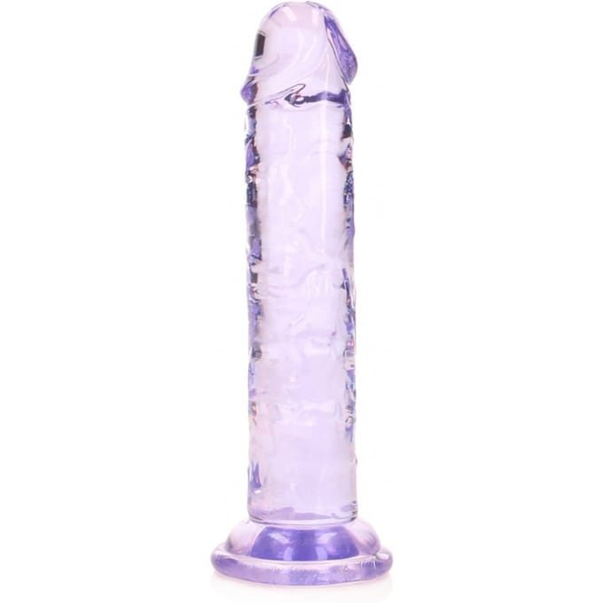 RealRock by Shots Rechtdoor Realistische Dildo met Zuignap - 6'' / 14,5 - Paars - 14.5 cm