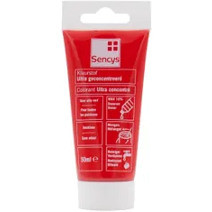 Ultra Geconcentreerde Kleurstof Voor Verf Sencys Rood 50ml