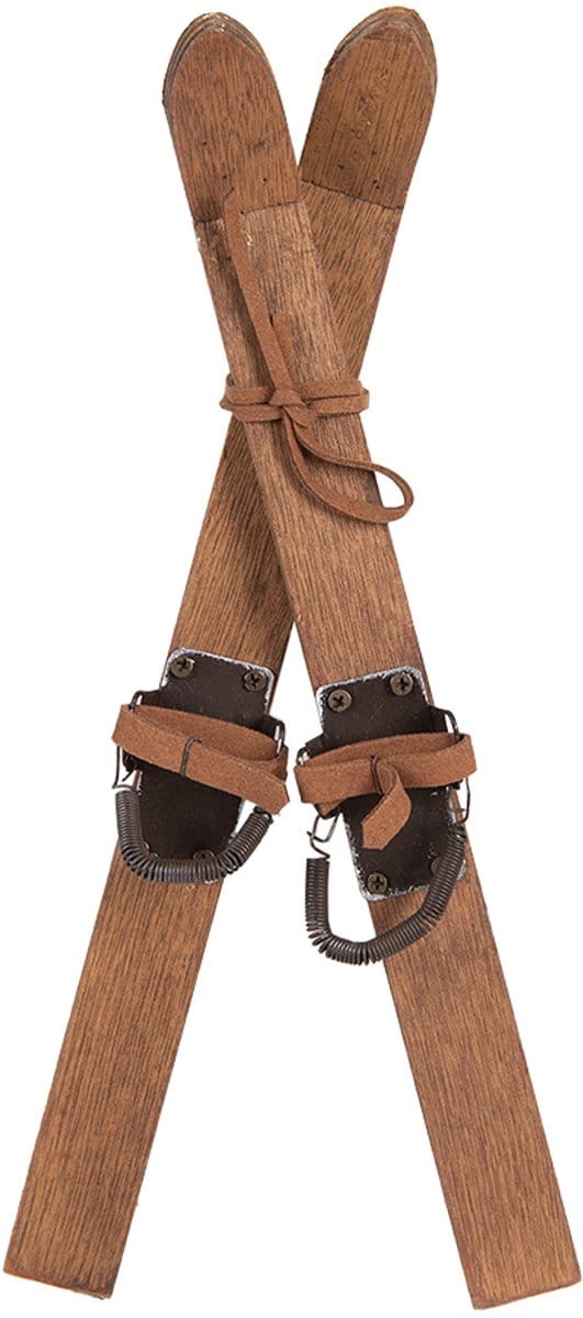 Clayre & Eef Decoratie 11x4x28 cm Bruin Hout