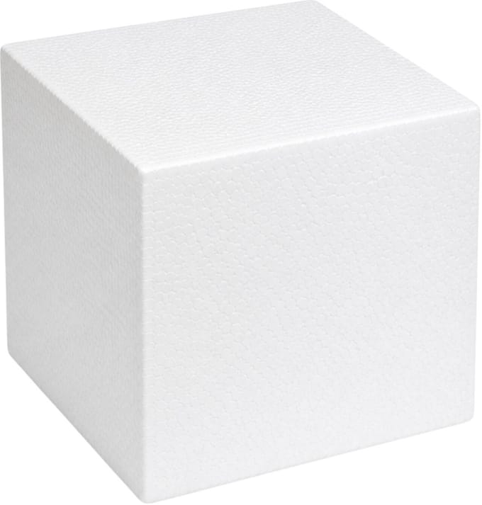 Piepschuim vormen - kubus - 1x - 15 x 15 x 15 cm - styropor hobby / DIY vorm - basis knutselfiguren